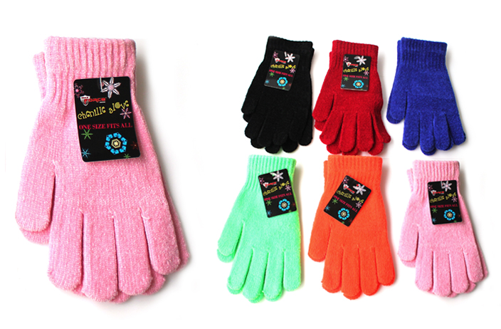 Chenille Stretch Gloves - Diamond Visions, Inc.